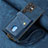 Custodia Silicone Morbida In Pelle Cover SD1 per Samsung Galaxy S23 Ultra 5G Blu