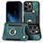 Custodia Silicone Morbida In Pelle Cover SD10 per Apple iPhone 14 Pro Verde