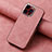 Custodia Silicone Morbida In Pelle Cover SD13 per Apple iPhone 13 Pro Max Rosa