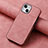 Custodia Silicone Morbida In Pelle Cover SD13 per Apple iPhone 13 Rosa
