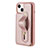 Custodia Silicone Morbida In Pelle Cover SD14 per Apple iPhone 13 Oro Rosa