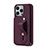 Custodia Silicone Morbida In Pelle Cover SD14 per Apple iPhone 13 Pro Max Rosso Rosa