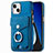 Custodia Silicone Morbida In Pelle Cover SD16 per Apple iPhone 13 Blu