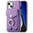 Custodia Silicone Morbida In Pelle Cover SD16 per Apple iPhone 13 Lavanda