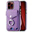 Custodia Silicone Morbida In Pelle Cover SD16 per Apple iPhone 14 Pro Lavanda