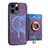 Custodia Silicone Morbida In Pelle Cover SD17 per Apple iPhone 14 Pro Lavanda