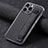 Custodia Silicone Morbida In Pelle Cover SD2 per Apple iPhone 14 Pro Nero