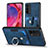 Custodia Silicone Morbida In Pelle Cover SD2 per Oppo A54 5G Blu