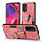 Custodia Silicone Morbida In Pelle Cover SD2 per Oppo A54 5G Rosa