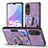 Custodia Silicone Morbida In Pelle Cover SD2 per Oppo A58 5G Lavanda