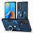 Custodia Silicone Morbida In Pelle Cover SD2 per Oppo A74 4G Blu