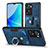 Custodia Silicone Morbida In Pelle Cover SD2 per Oppo A77 4G Blu
