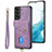Custodia Silicone Morbida In Pelle Cover SD2 per Samsung Galaxy S22 5G Lavanda