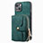 Custodia Silicone Morbida In Pelle Cover SD3 per Apple iPhone 14 Plus Verde