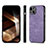 Custodia Silicone Morbida In Pelle Cover SD3 per Apple iPhone 14 Viola