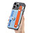 Custodia Silicone Morbida In Pelle Cover SD3 per Apple iPhone 15 Pro Max Azzurro