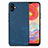 Custodia Silicone Morbida In Pelle Cover SD4 per Samsung Galaxy A04 4G Blu