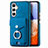 Custodia Silicone Morbida In Pelle Cover SD4 per Samsung Galaxy A14 5G Blu
