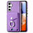 Custodia Silicone Morbida In Pelle Cover SD4 per Samsung Galaxy A14 5G Viola