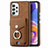 Custodia Silicone Morbida In Pelle Cover SD4 per Samsung Galaxy A23 5G Marrone
