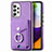 Custodia Silicone Morbida In Pelle Cover SD4 per Samsung Galaxy A52s 5G Viola
