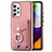 Custodia Silicone Morbida In Pelle Cover SD4 per Samsung Galaxy A53 5G Rosa