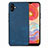 Custodia Silicone Morbida In Pelle Cover SD4 per Samsung Galaxy M04 Blu