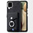 Custodia Silicone Morbida In Pelle Cover SD4 per Samsung Galaxy M12 Nero