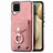 Custodia Silicone Morbida In Pelle Cover SD4 per Samsung Galaxy M12 Rosa