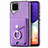 Custodia Silicone Morbida In Pelle Cover SD4 per Samsung Galaxy M32 4G Viola