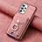 Custodia Silicone Morbida In Pelle Cover SD4 per Samsung Galaxy M32 5G Rosa