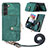 Custodia Silicone Morbida In Pelle Cover SD4 per Samsung Galaxy S22 5G Verde