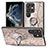 Custodia Silicone Morbida In Pelle Cover SD4 per Samsung Galaxy S22 Ultra 5G Khaki