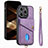 Custodia Silicone Morbida In Pelle Cover SD5 per Apple iPhone 13 Pro Max Lavanda