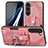 Custodia Silicone Morbida In Pelle Cover SD5 per Samsung Galaxy S22 5G Rosa