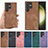 Custodia Silicone Morbida In Pelle Cover SD5 per Samsung Galaxy S22 Ultra 5G