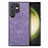 Custodia Silicone Morbida In Pelle Cover SD5 per Samsung Galaxy S22 Ultra 5G Lavanda