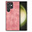 Custodia Silicone Morbida In Pelle Cover SD5 per Samsung Galaxy S22 Ultra 5G Rosa