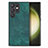 Custodia Silicone Morbida In Pelle Cover SD5 per Samsung Galaxy S22 Ultra 5G Verde