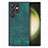 Custodia Silicone Morbida In Pelle Cover SD5 per Samsung Galaxy S23 Ultra 5G Verde
