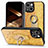 Custodia Silicone Morbida In Pelle Cover SD6 per Apple iPhone 14 Plus Giallo