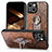 Custodia Silicone Morbida In Pelle Cover SD6 per Apple iPhone 14 Plus Marrone