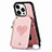 Custodia Silicone Morbida In Pelle Cover SD7 per Apple iPhone 14 Pro Rosa