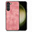 Custodia Silicone Morbida In Pelle Cover SD8 per Samsung Galaxy S22 5G Lavanda