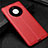 Custodia Silicone Morbida In Pelle Cover U01 per Huawei Mate 40 Pro Rosso