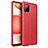 Custodia Silicone Morbida In Pelle Cover WL1 per Samsung Galaxy A42 5G Rosso