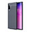 Custodia Silicone Morbida In Pelle Cover WL1 per Samsung Galaxy Note 10 Plus 5G Blu