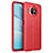 Custodia Silicone Morbida In Pelle Cover WL1 per Xiaomi Mi 10i 5G Rosso