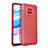 Custodia Silicone Morbida In Pelle Cover WL1 per Xiaomi Redmi 10X 5G Rosso