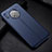 Custodia Silicone Morbida In Pelle Cover Z03 per Huawei Mate 30 Pro Blu